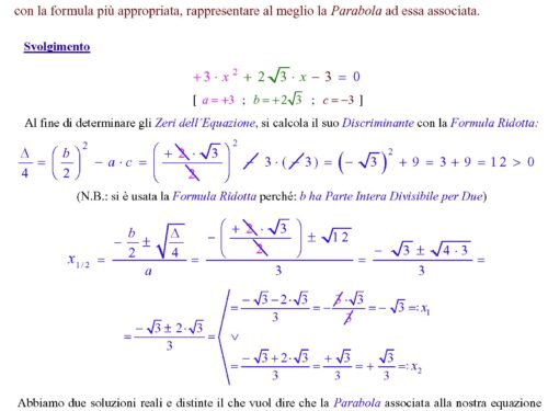 Equazioni di Secondo Grado Intere con Delta Positivo (Ex. 693.057)  (Articolo Doppio)