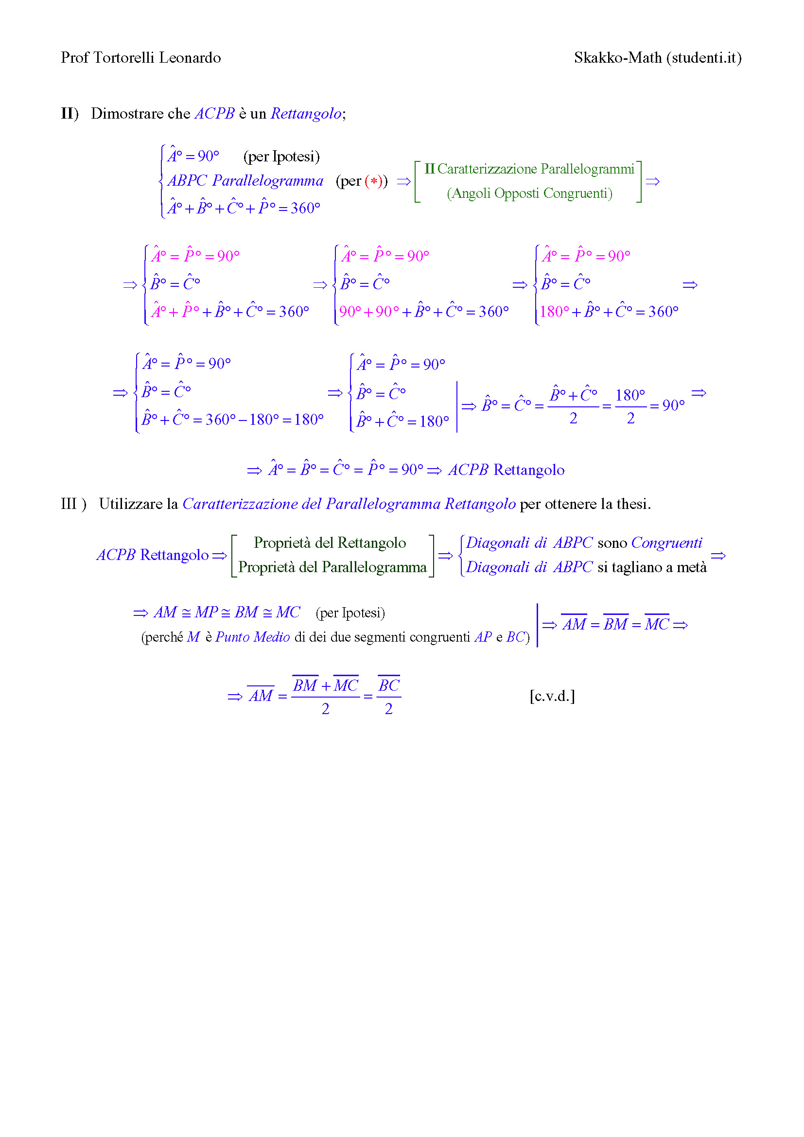 Geometria problemi sui Quadrilateri / Rettangoli